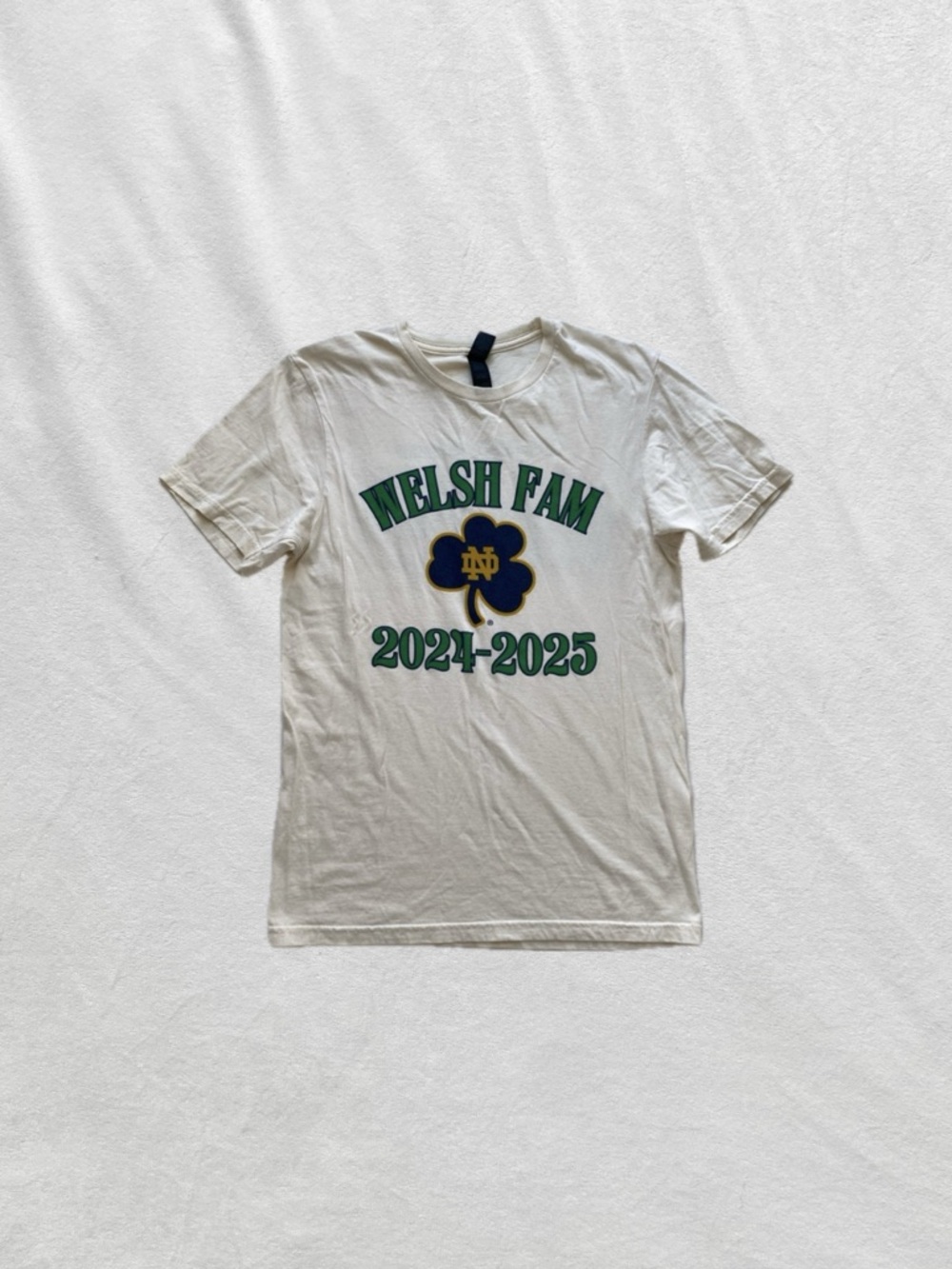 Notre Dame Welsh Family Hall dorm shamrock tee